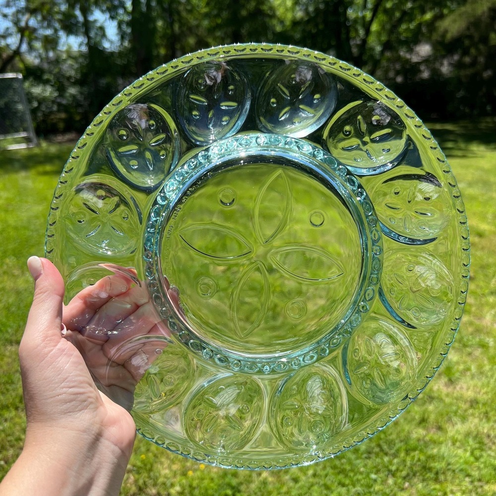 Vintage Longaberger Glass Egg Plate Serving Tray | 12 Slots